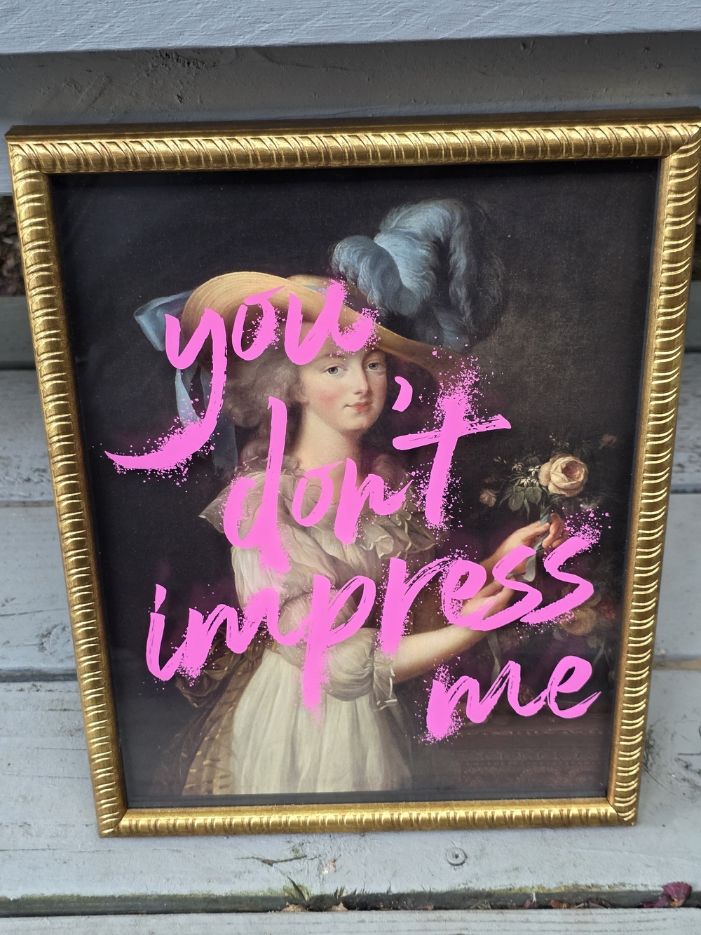 Marie Antoinette 11x14 Whimsical Print In Frame